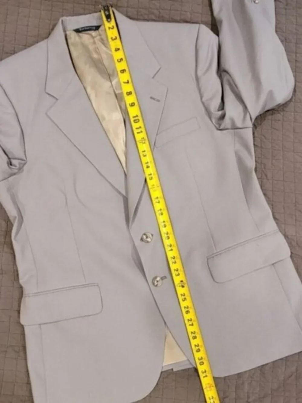 BURBERRYS Union Made Vintage Taupe Single Breasted Wool Blazer Suit Jacket